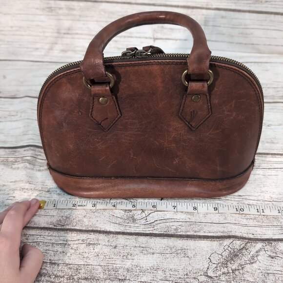 I Medici Firenze Brown Leather Satchel Handbag Women’s Small - Picture 5 of 13